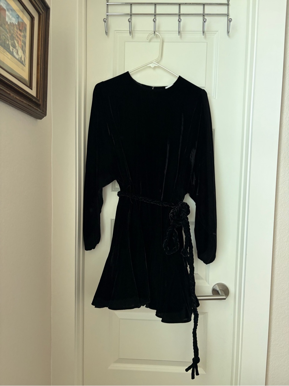 Rhode black velvet dress